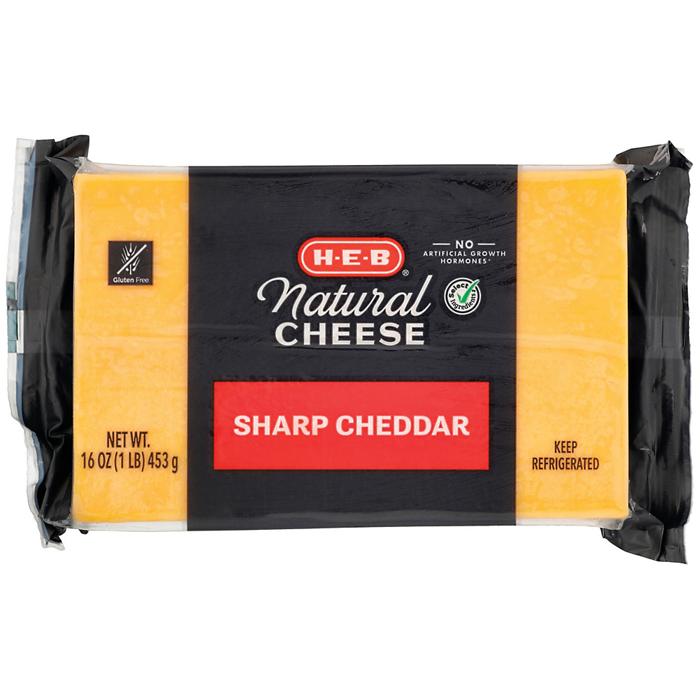 Calories in H-E-B Select Ingredients Sharp Cheddar Cheese, 16 oz