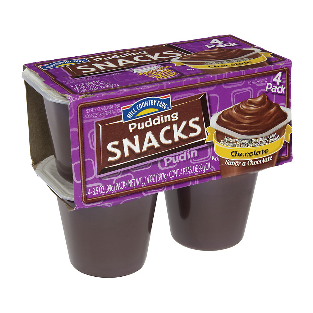 Calories in Hill Country Fare Chocolate Pudding Cups, 4 ct