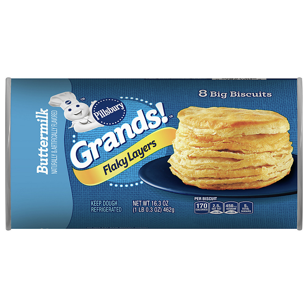 Calories in Pillsbury Grands! Flaky Layers Buttermilk Biscuits, 8 ct