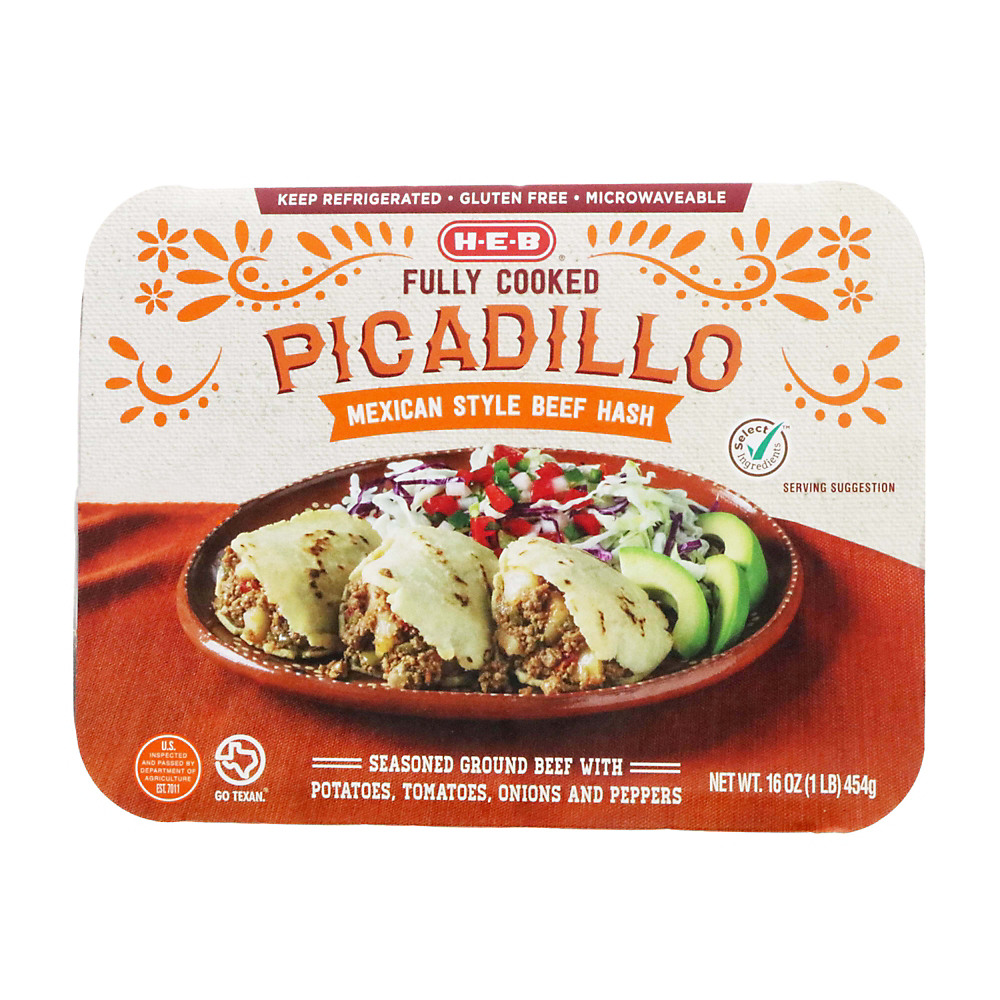 Calories in H-E-B Fully Cooked Picadillo, 16 oz
