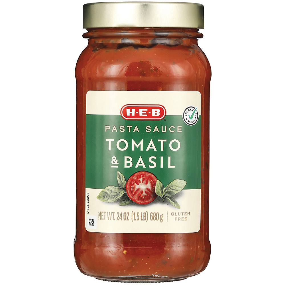 Calories in H-E-B Tomato & Basil Pasta Sauce, 24 oz