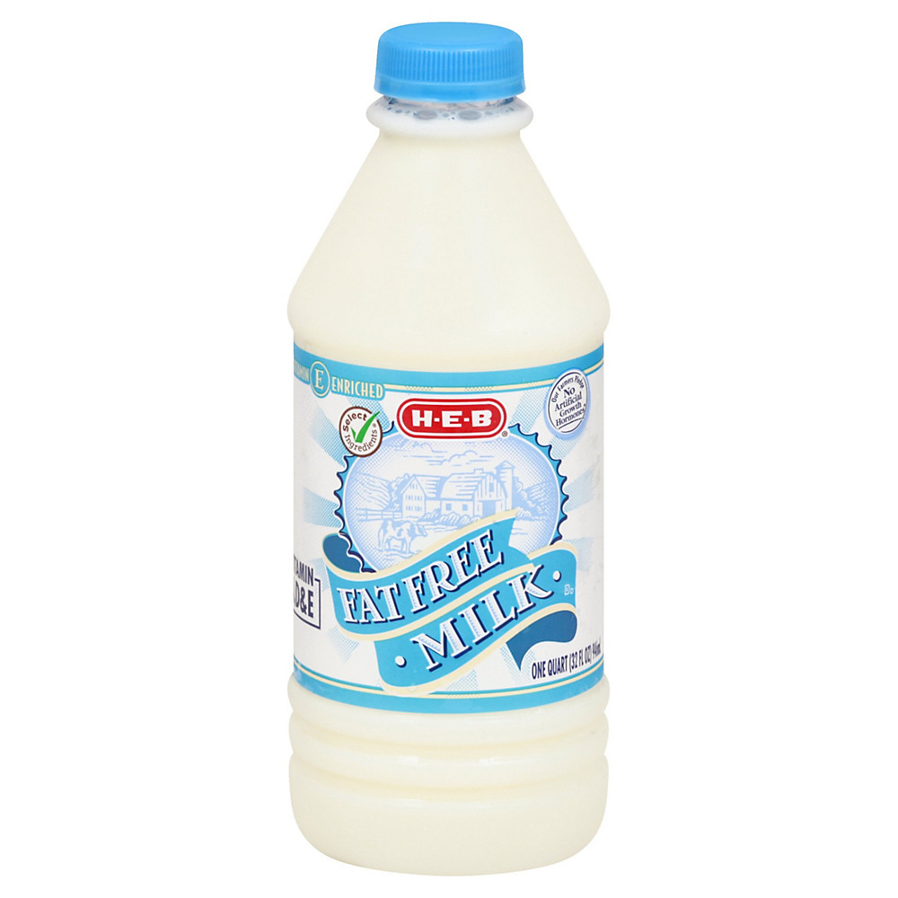 Calories in H-E-B Select Ingredients Fat Free Milk, 1 qt