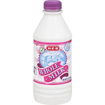 H-E-B Whole Milk, 1 qt