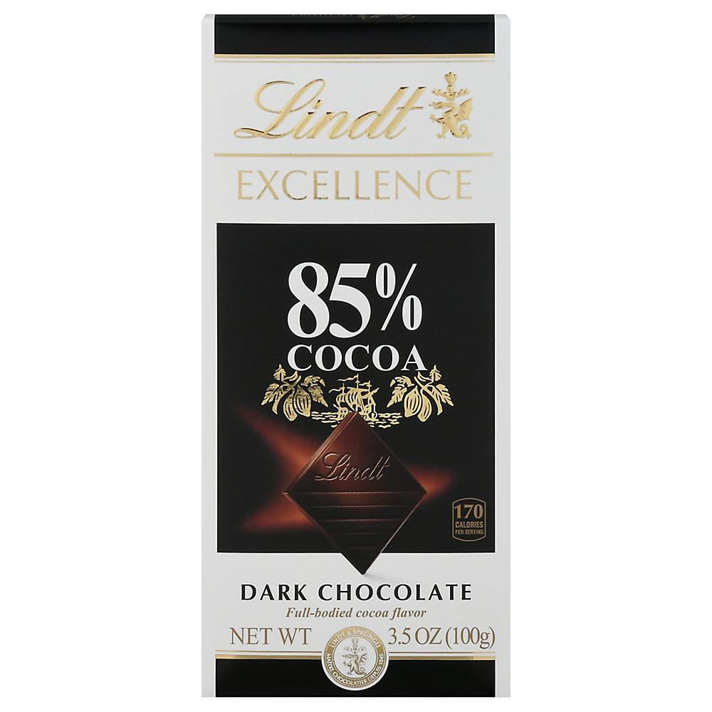 Calories in Lindt Excellence Extra Dark Chocolate 85% Cocoa, 3.5 oz