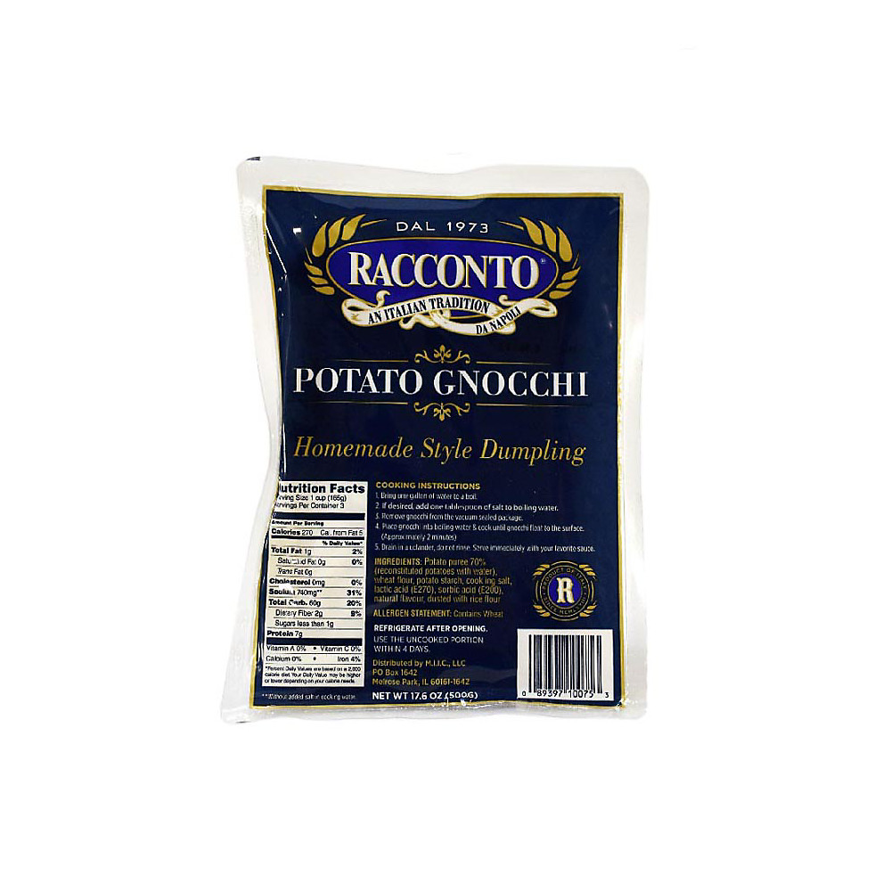 Calories in Racconto Potato Gnocchi, 17.6 oz