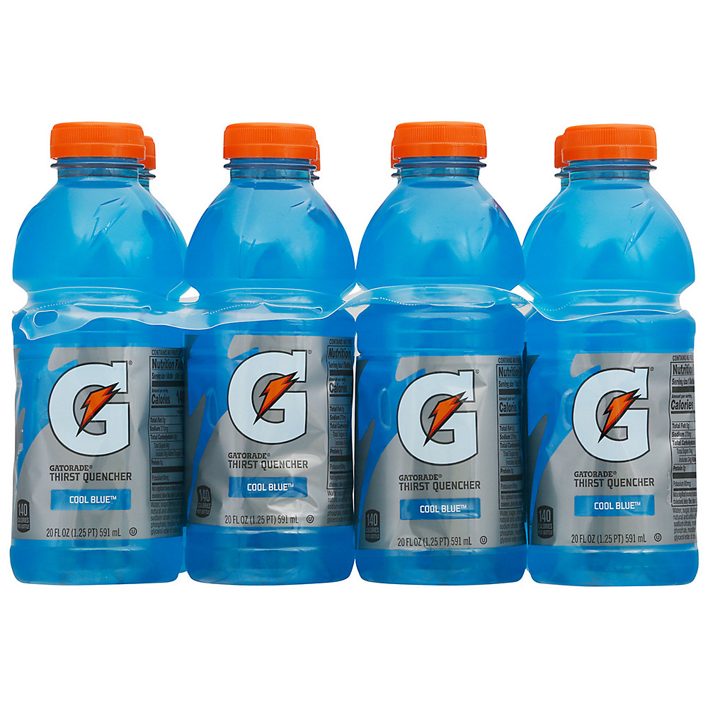 Calories in Gatorade Cool Blue Raspberry Thirst Quencher 20 oz Bottles, 8 pk