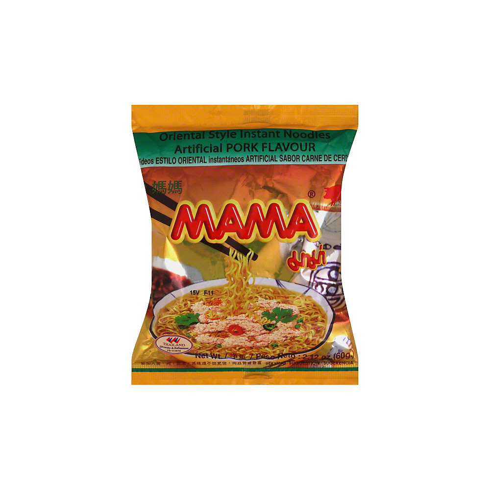 Calories in Mama Instant Oriental Style Pork Flavour Noodles, 2.1 oz