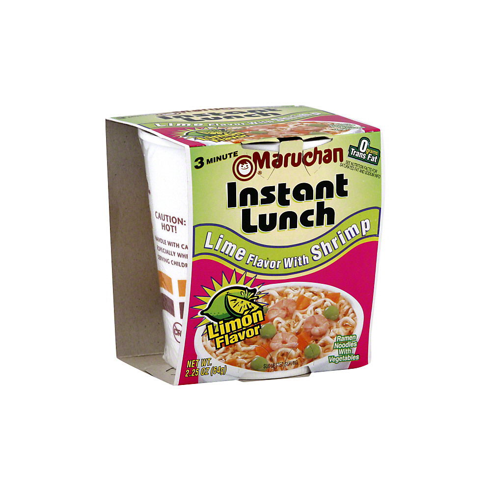 Calories in Maruchan Instant Lunch Lime Flavor With Shrimp, 2.25 oz