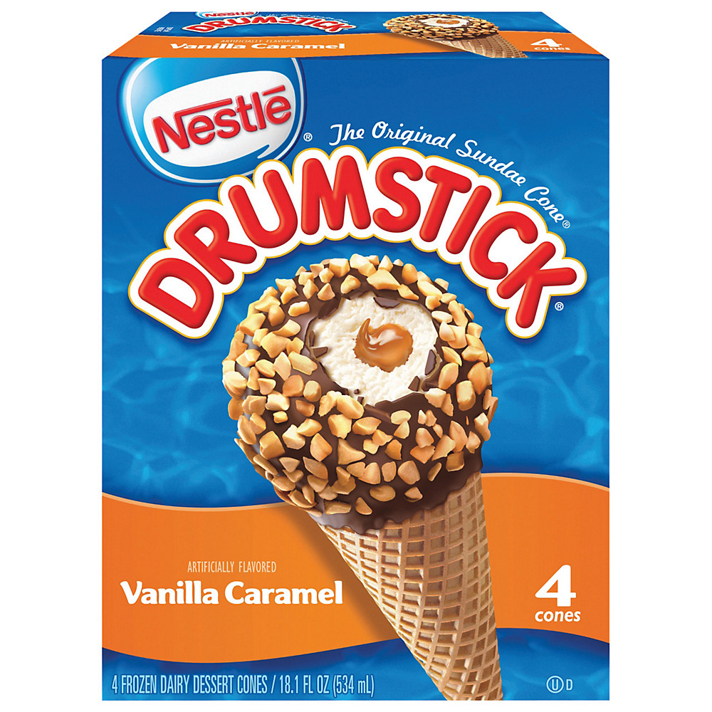 Calories in Nestle Drumstick Vanilla Caramel Sundae Cones , 4 ct