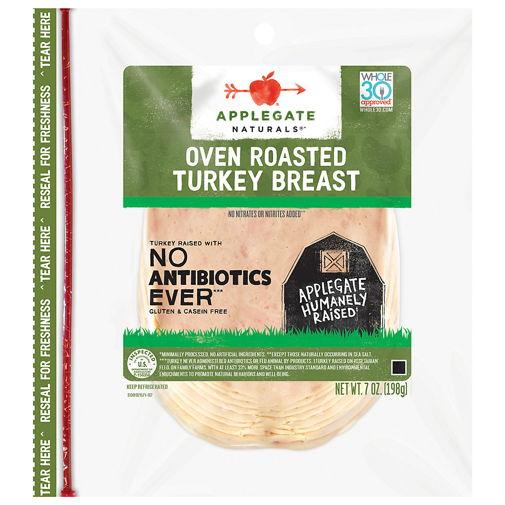 Calories in Applegate Naturals Oven Roasted Turkey Breast , 7 oz