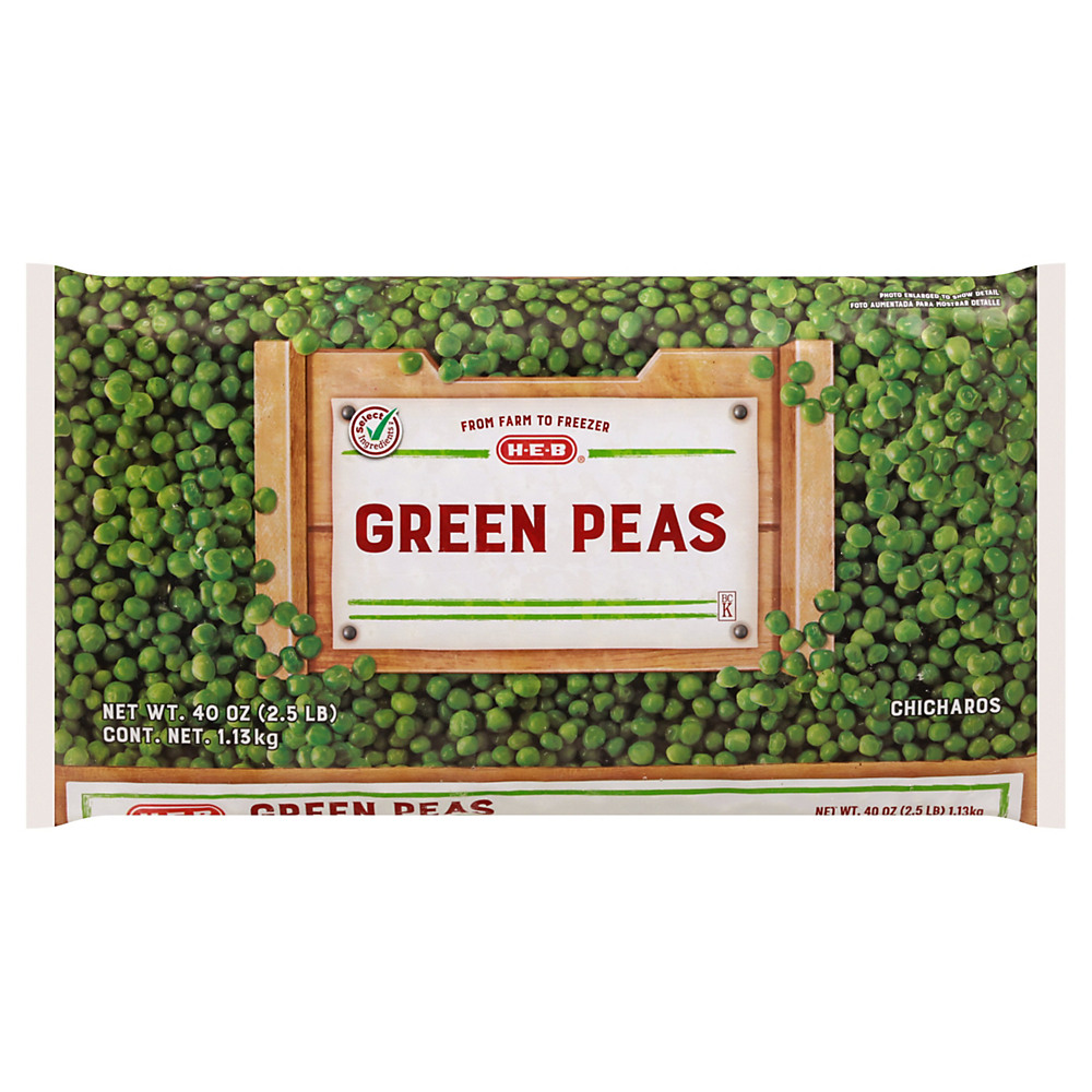 Calories in H-E-B Select Ingredients Green Peas, 40 oz