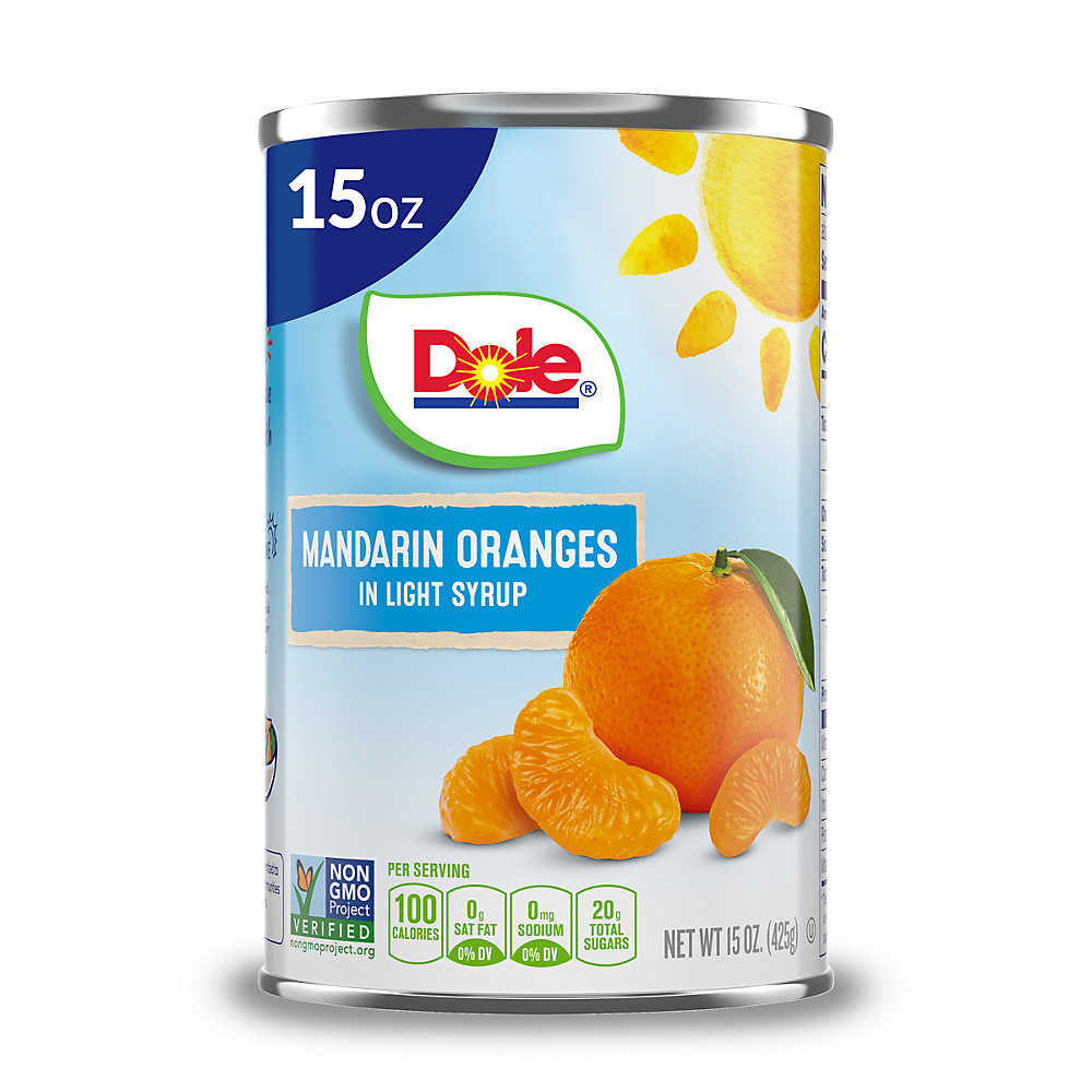 Calories in Dole Mandarin Oranges in Light Syrup, 15 oz