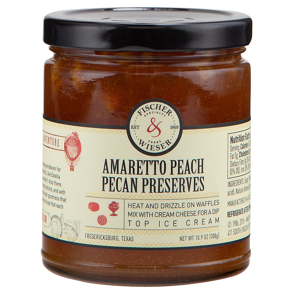 Calories in Fischer & Wieser Amaretto Peach Pecan Preserves, 10.9 oz