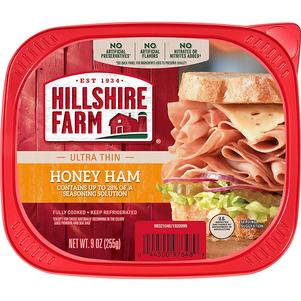 Calories in Hillshire Farm Ultra Thin Sliced Honey Ham Deli Meat, 9 oz
