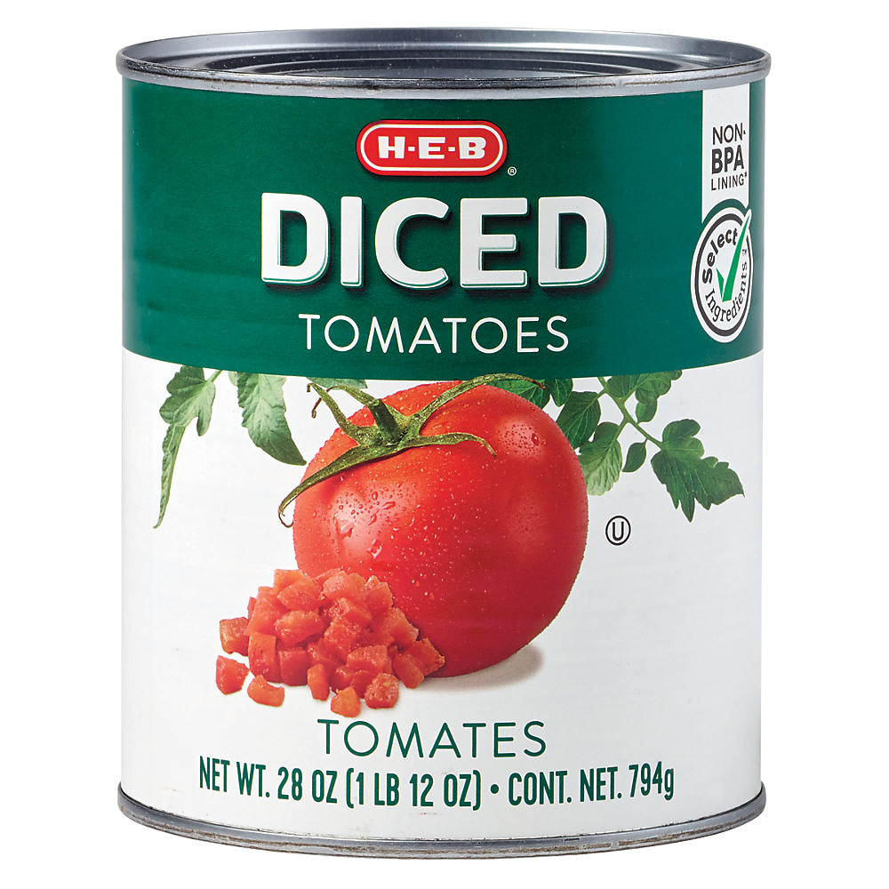 Calories in H-E-B Diced Tomatoes, 28 oz