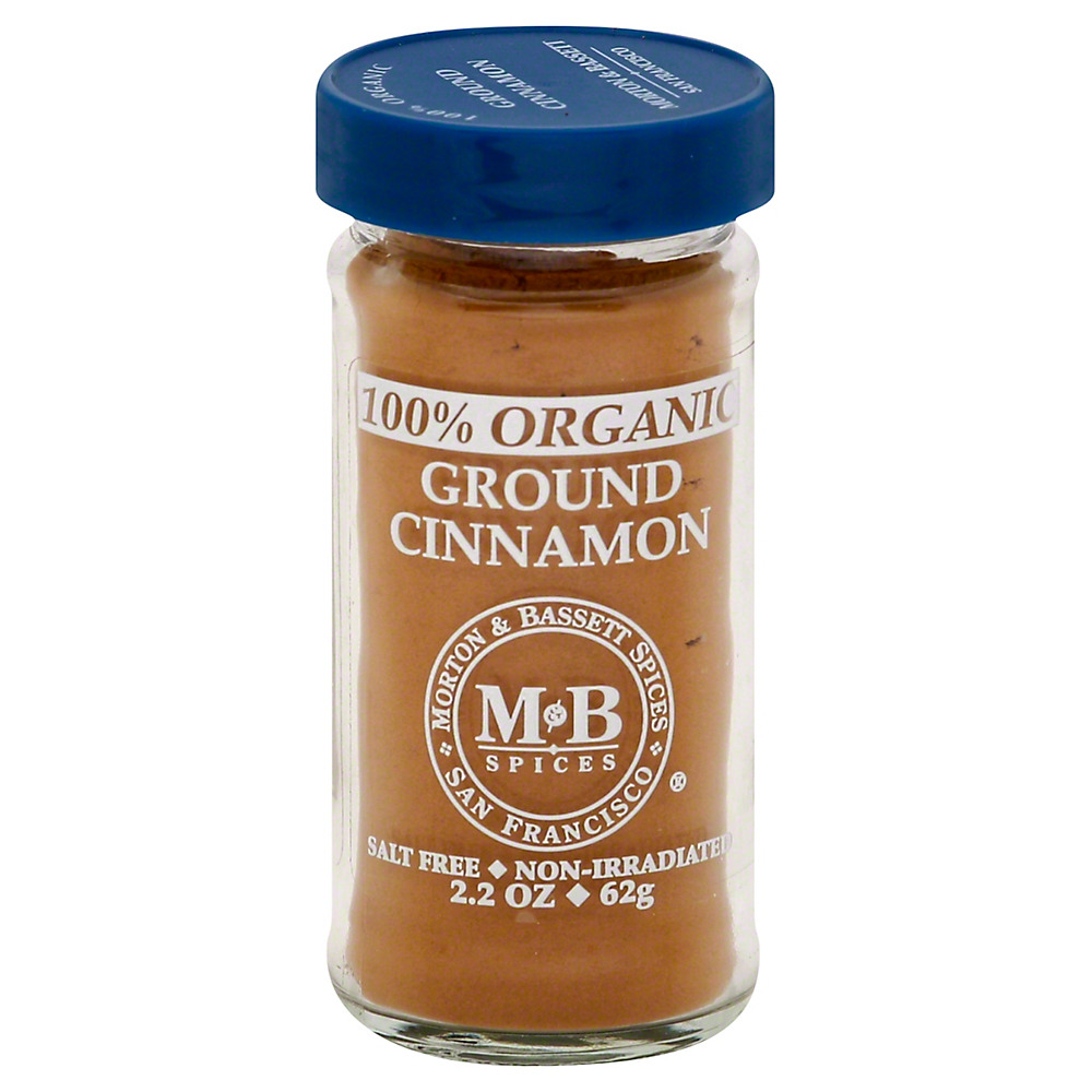Calories in Morton & Bassett 100% Organic Ground Cinnamon, 2.2 oz