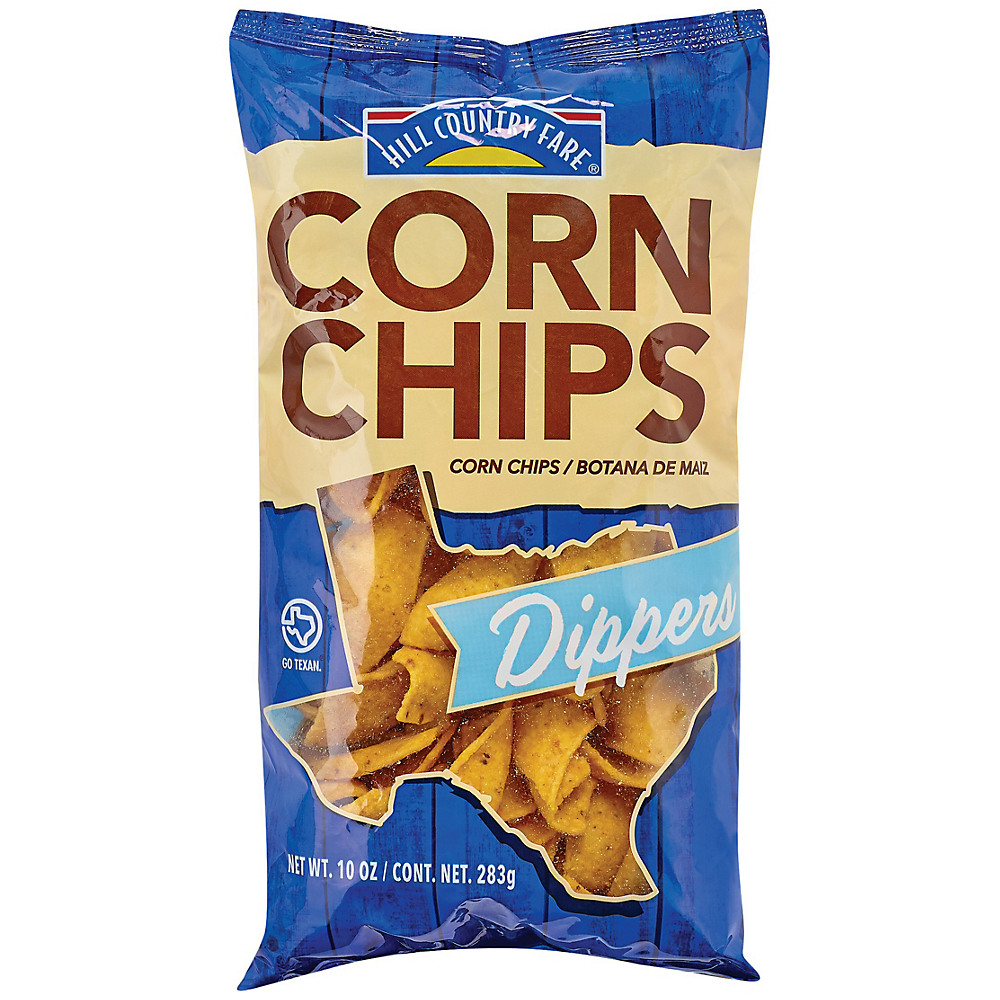 Calories in Hill Country Fare Corn Chip Dippers, 10 oz