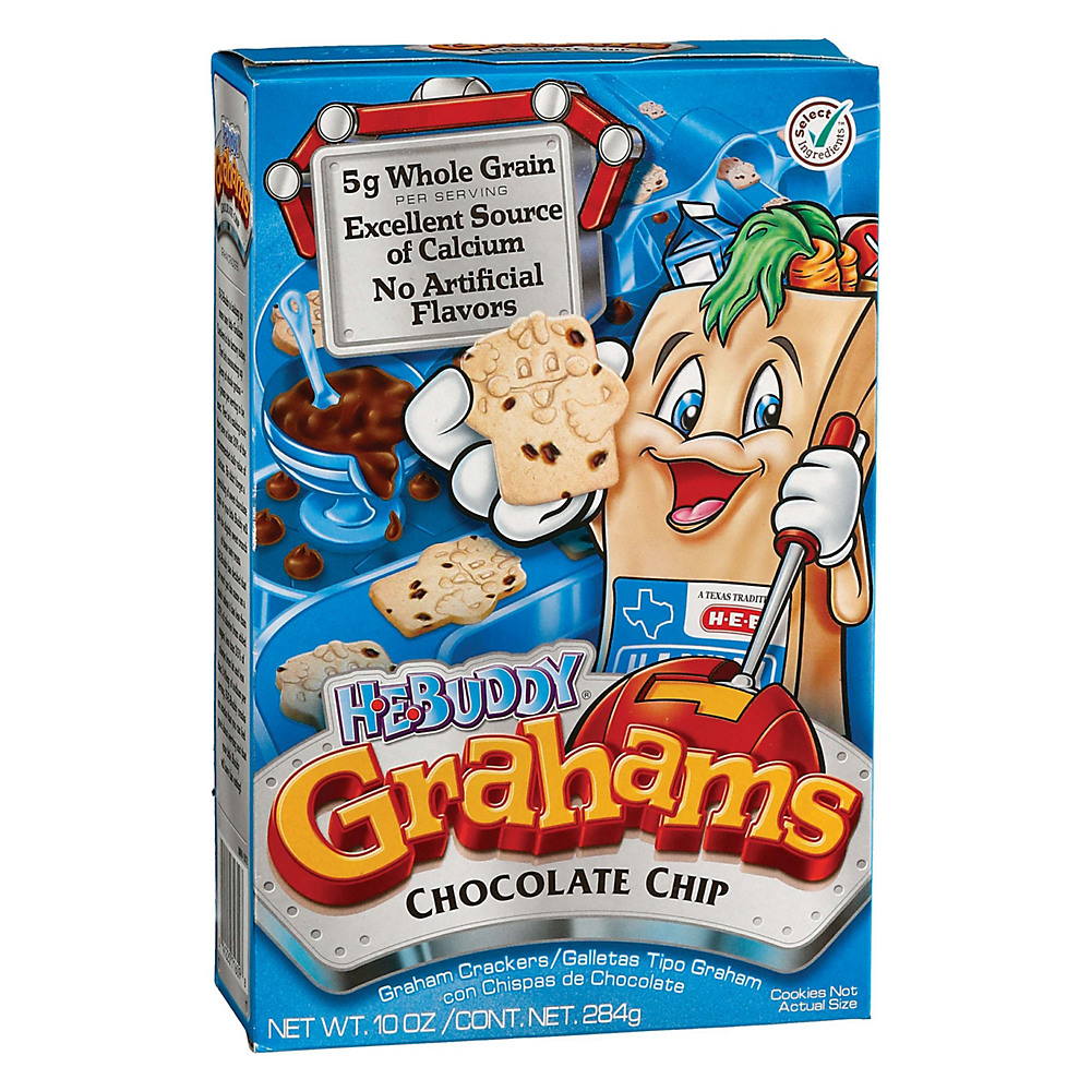 Calories in H-E-Buddy Chocolate Chip Grahams, 10 oz