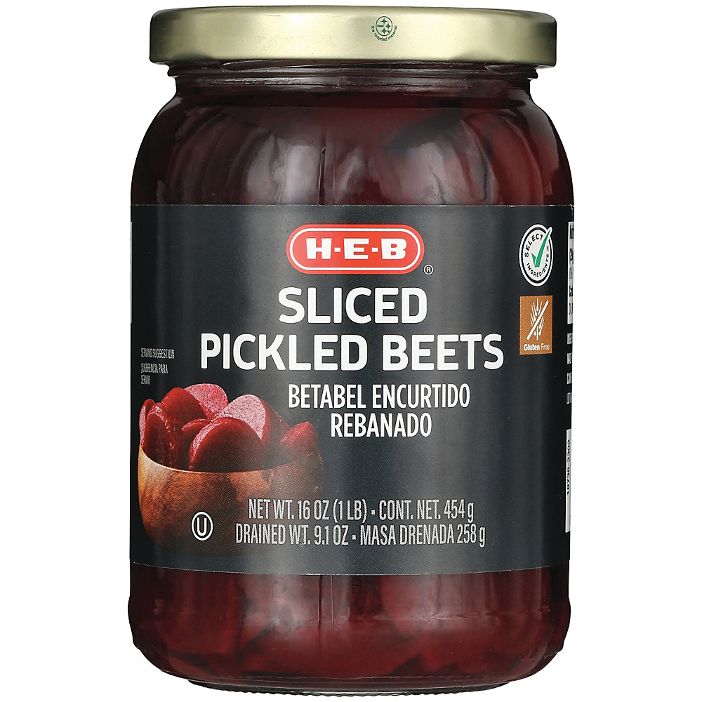 Calories in H-E-B Sliced Pickled Beets, 16 oz