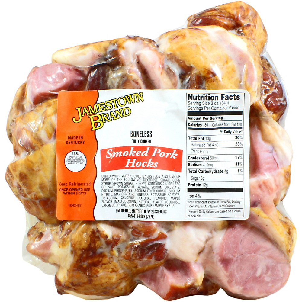 Calories in Jamestown Smoked Pork Boneless Hocks, Avg. 3.0 lbs