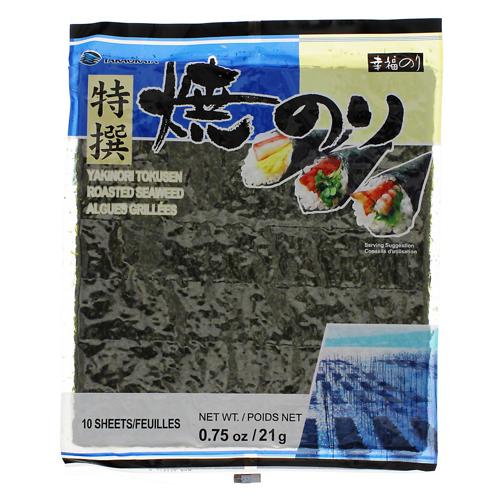 Calories in Takaokaya Yaki Sushu Nori Tokusen (Roasted Seaweed Sheet), .75 oz