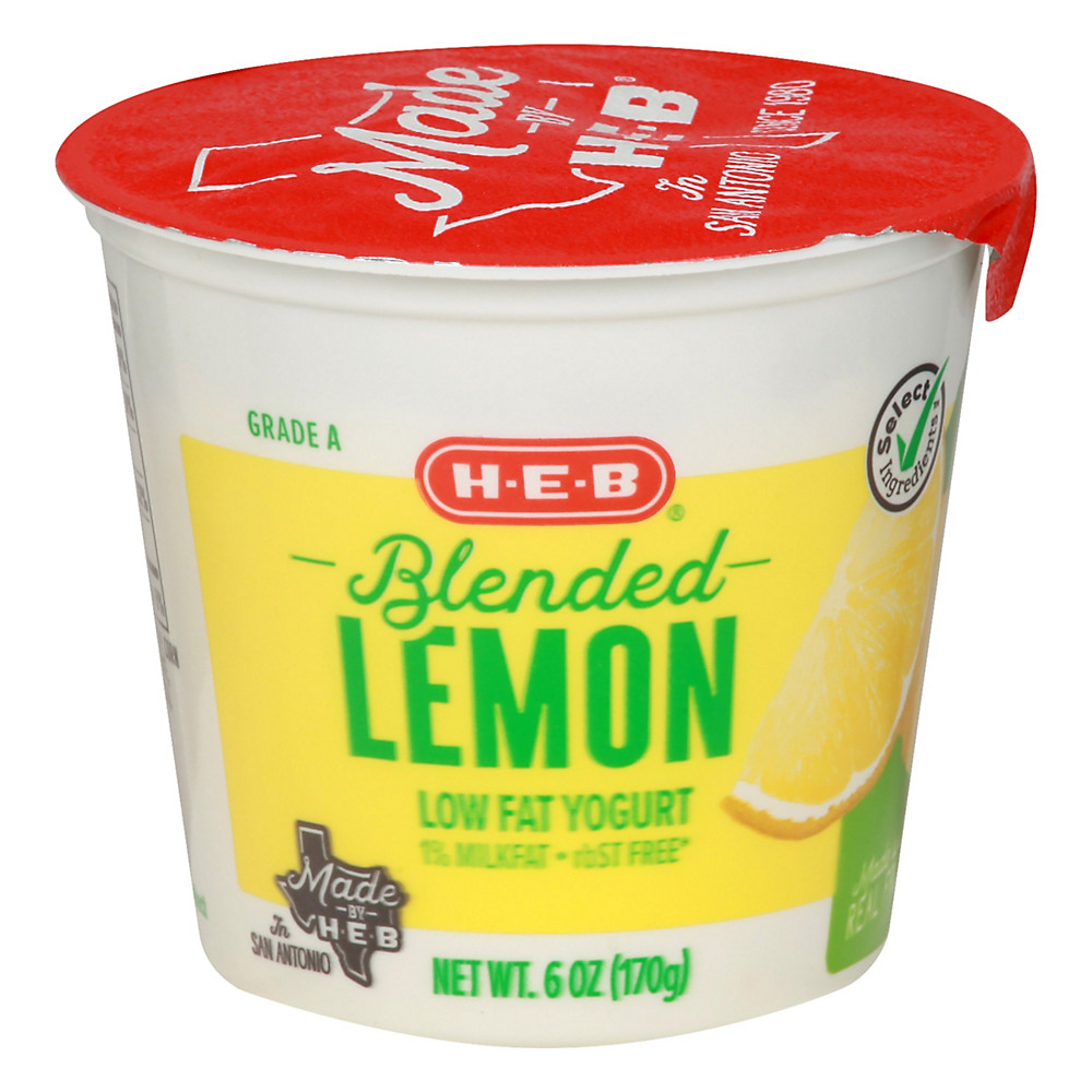 Calories in H-E-B Select Ingredients Blended Low-Fat Lemon Yogurt, 6 oz