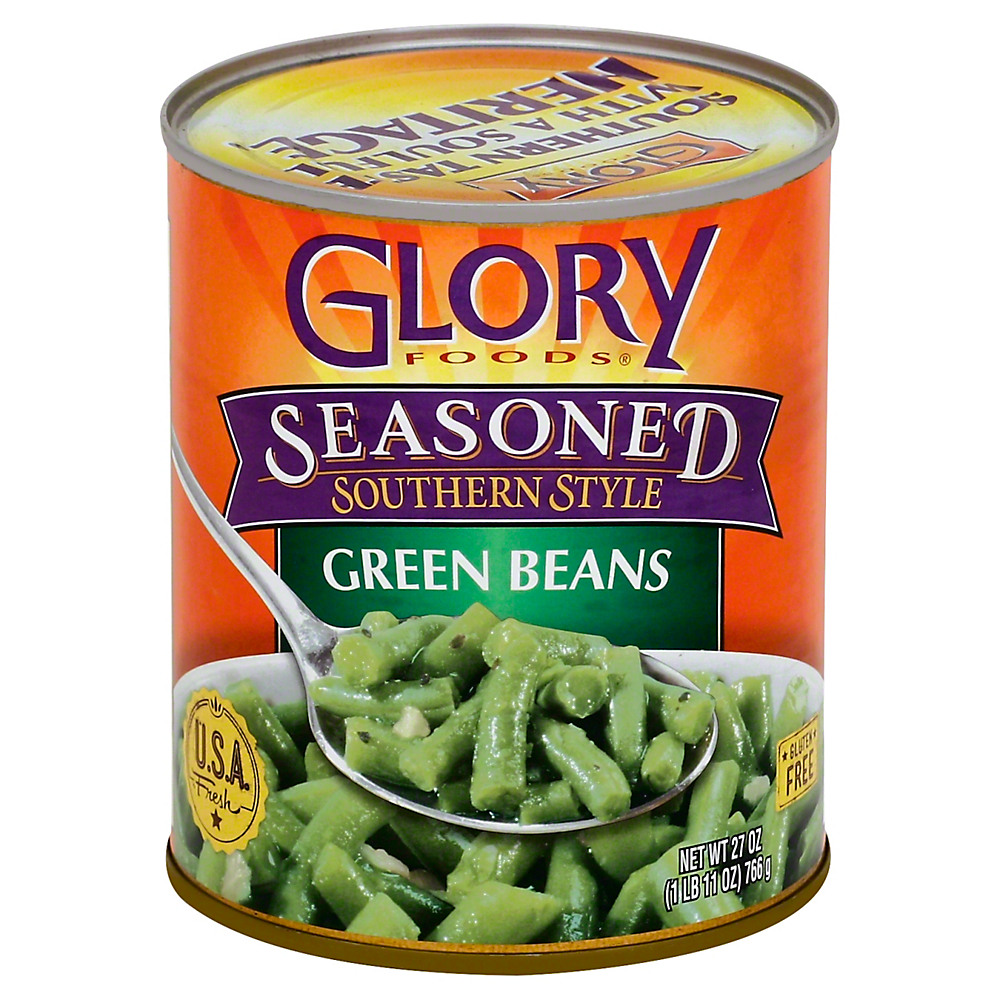 Calories in Glory Foods Seasoned Country Style Green Beans, 27 oz