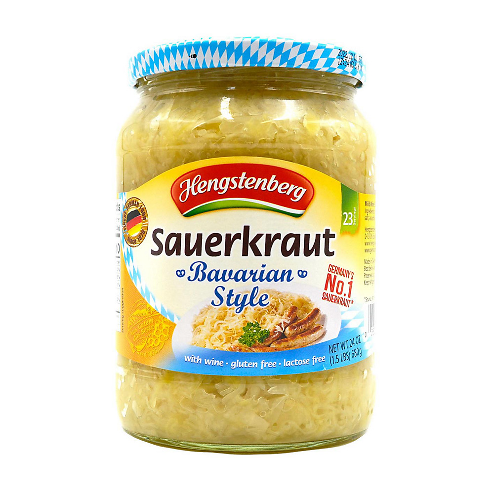 Calories in Hengstenberg Bavarian Style Sauerkraut with Wine, 24.3 oz