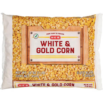 H-E-B Frozen White & Gold Corn, 16 oz