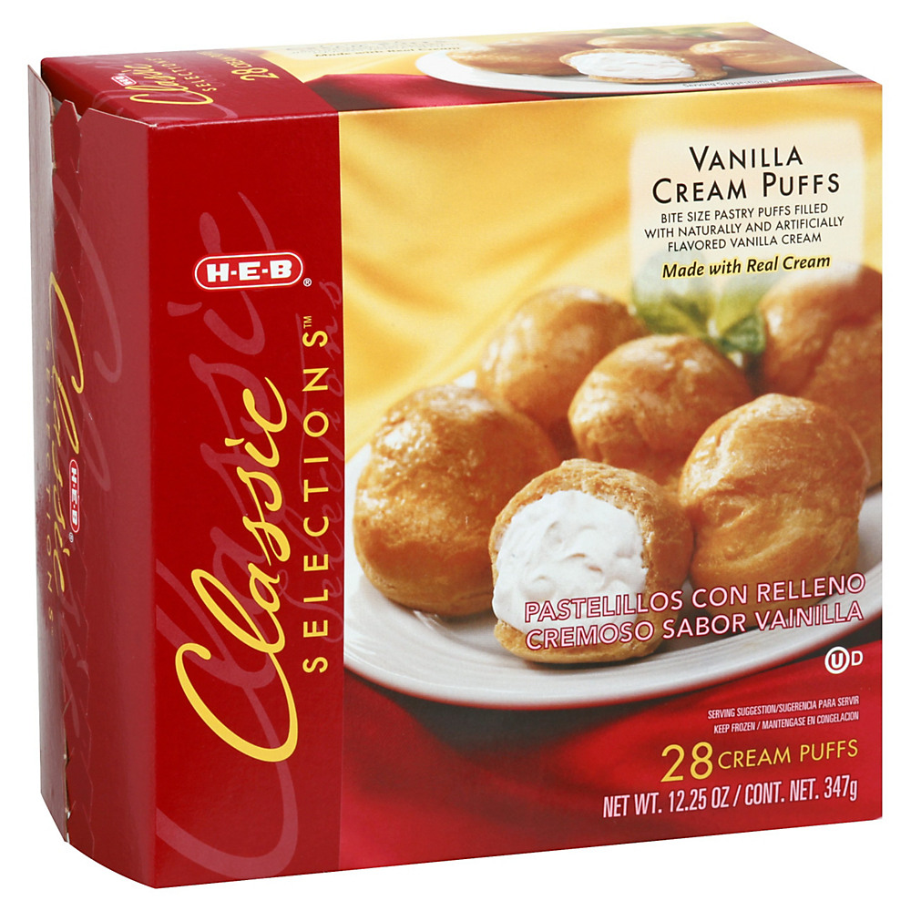 Calories in H-E-B Classic Selections Vanilla Cream Puffs, 12.2 oz