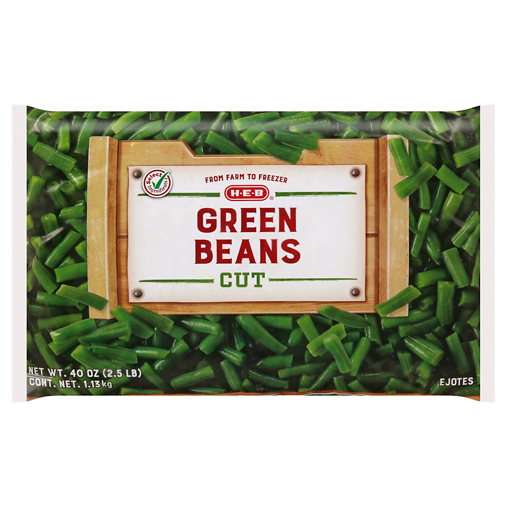 Calories in H-E-B Select Ingredients Cut Green Beans, 40 oz