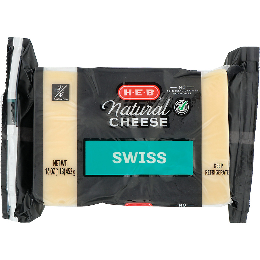 Calories in H-E-B Select Ingredients Swiss Cheese, 16 oz