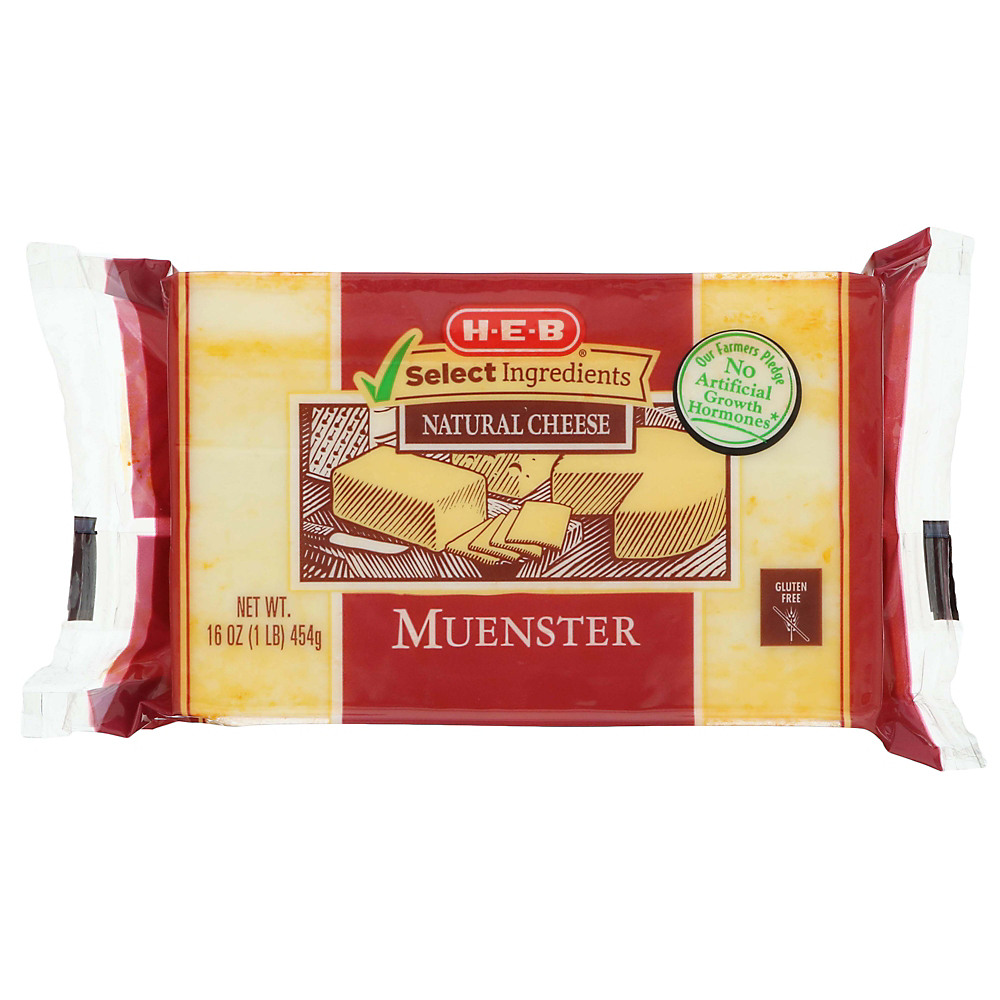 Calories in H-E-B Select Ingredients Muenster Cheese, 16 oz