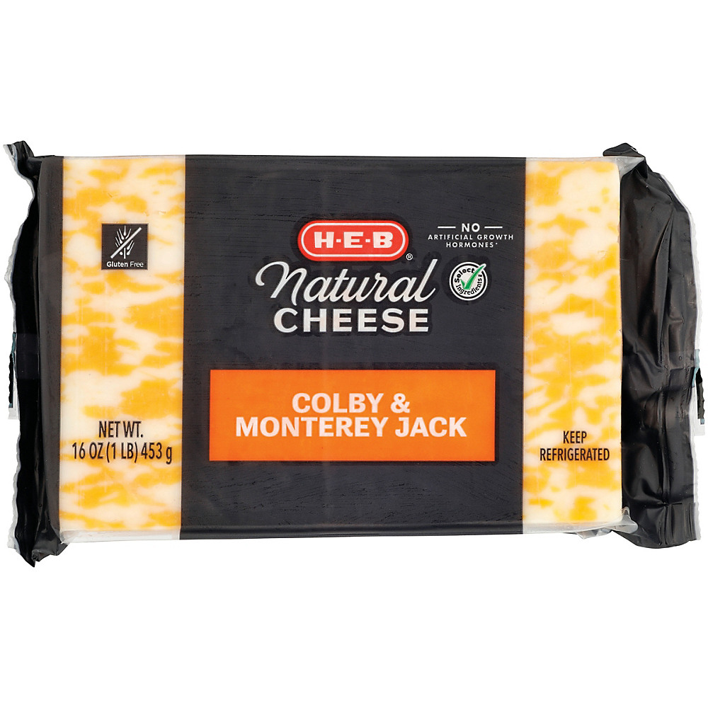 Calories in H-E-B Select Ingredients Colby and Monterey Jack Cheese, 16 oz
