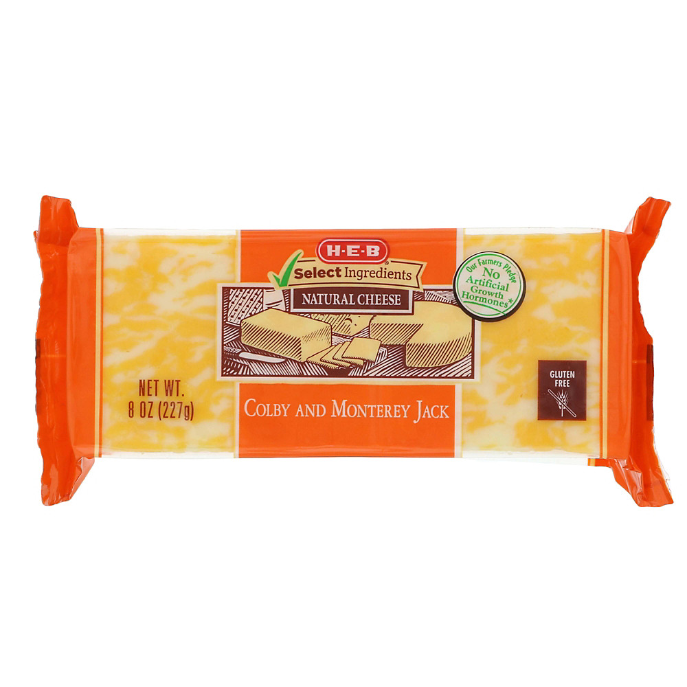 Calories in H-E-B Select Ingredients  Colby Jack Cheese, 8 oz