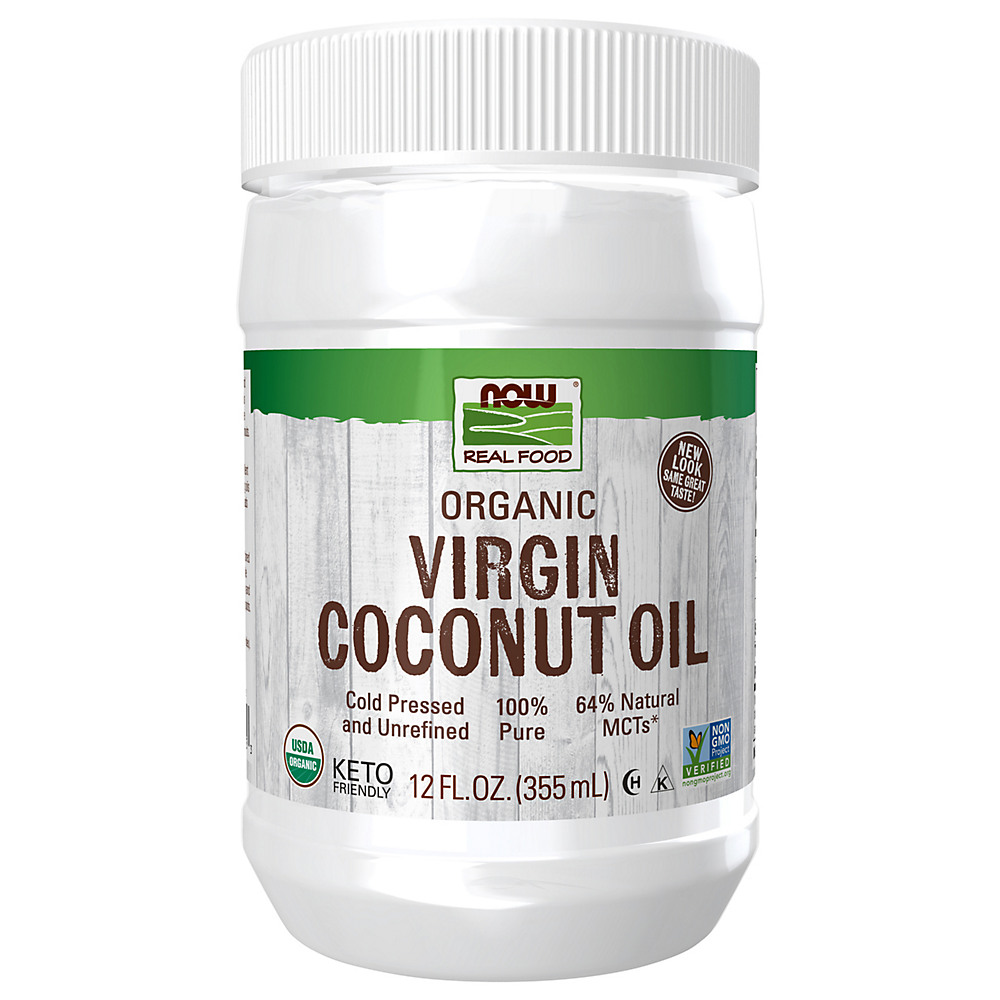 Calories in NOW Organic Virgin Coconut Oil, 12 oz