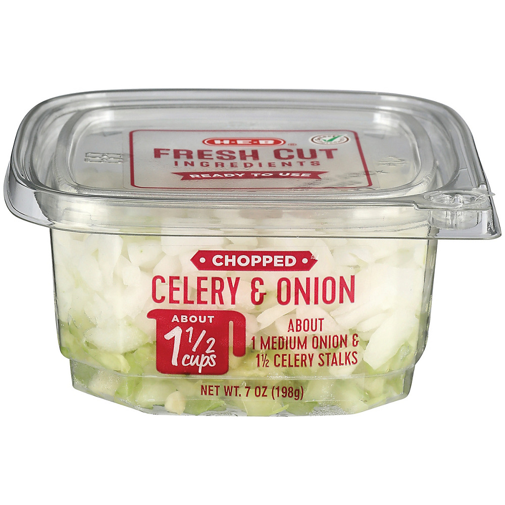 Calories in H-E-B Chopped Celery and Onions, 7 oz