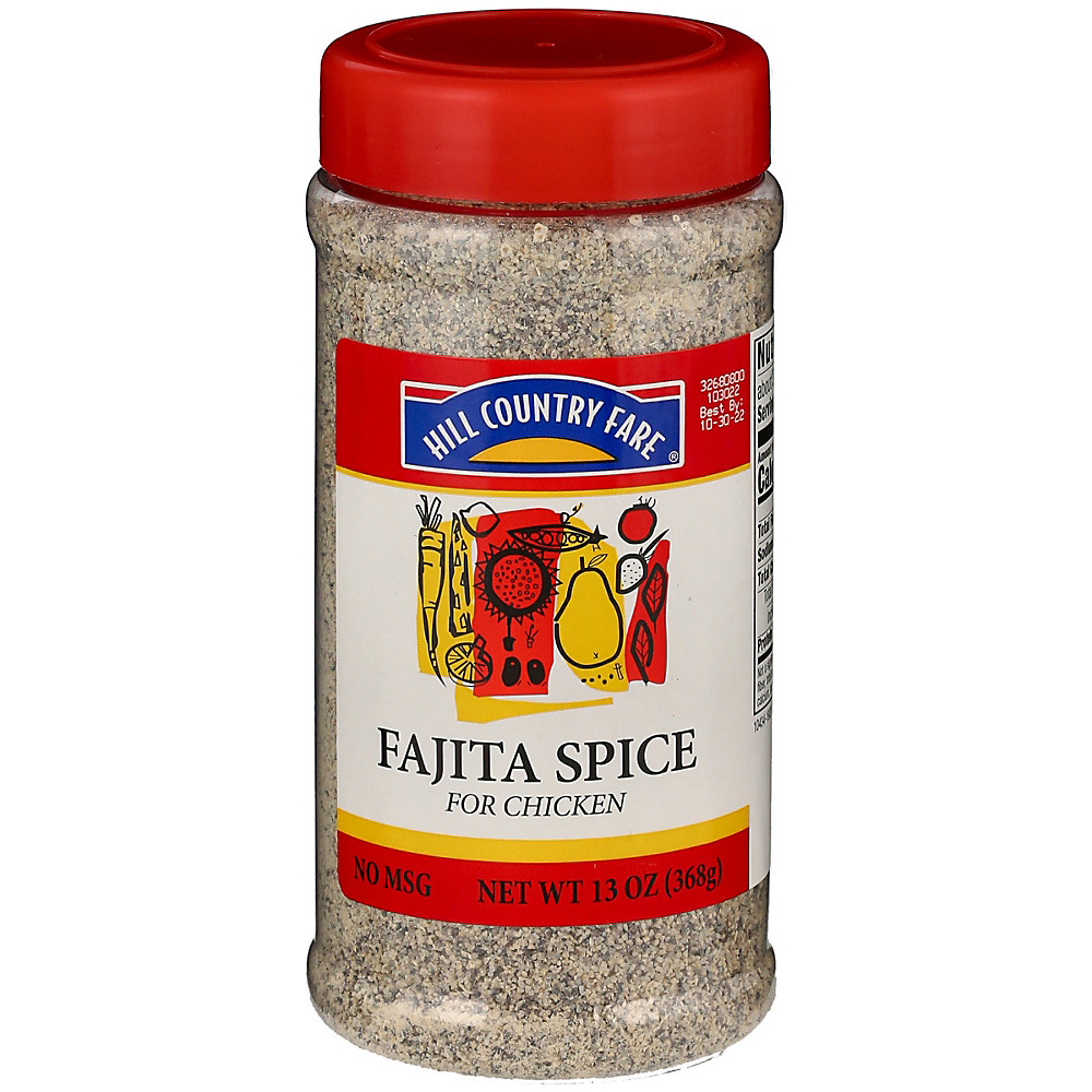 Calories in Hill Country Fare Fajita Spice For Chicken, 13 oz