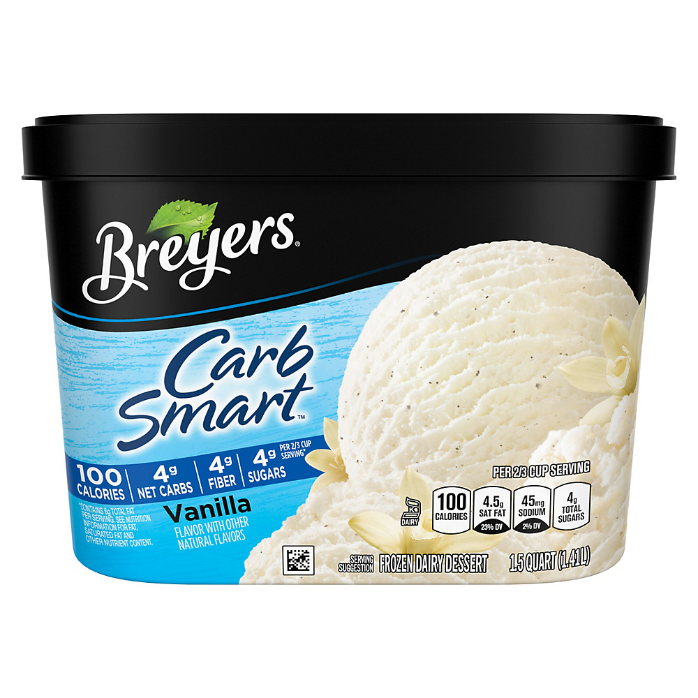 Calories in Breyers Carb Smart Vanilla Frozen Dairy Dessert, 1.5 qt