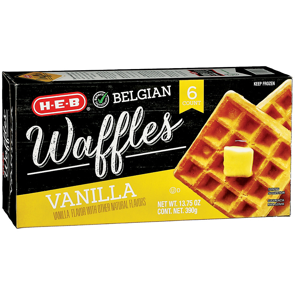 Calories in H-E-B Select Ingredients Belgian Waffles, 6 ct