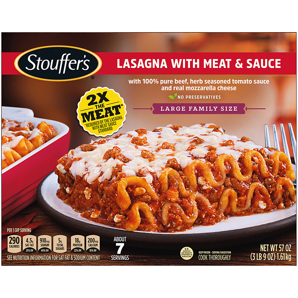 Calories in Stouffer's Lasagna with Meat & Sauce Large Family Size, 57 oz
