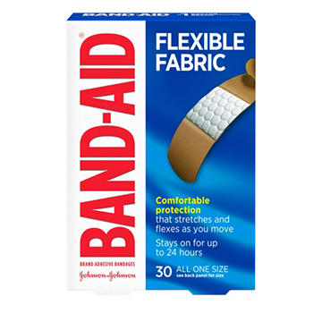 Band-Aid Flexible Fabric Bandages, 30 ct