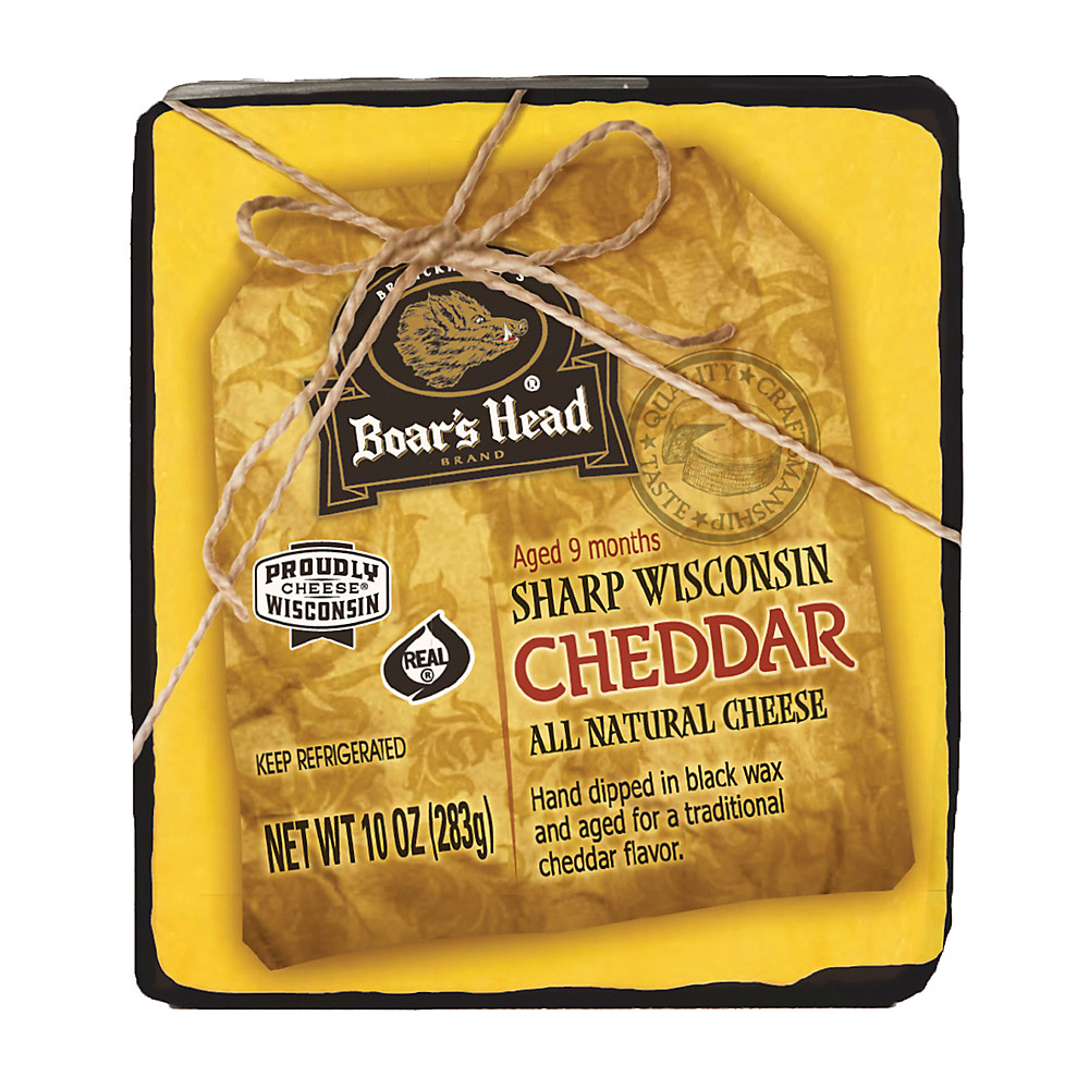 Calories in Boar's Head Pre-Cut Black Wax Cheddar Cheese, 10 oz