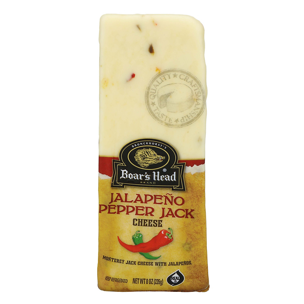 Calories in Boar's Head Pre-Cut Monterey Jack Cheese with Jalapeno, 8 oz