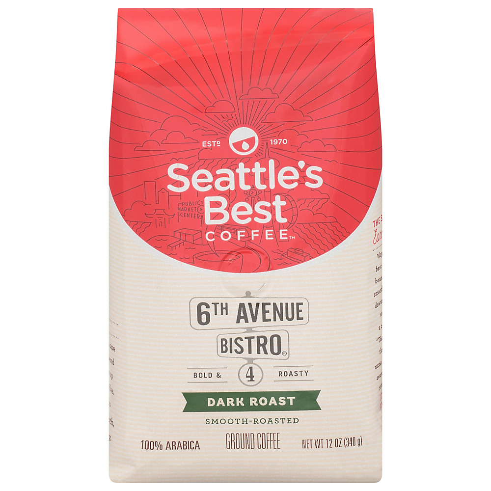 Calories in Seattle's Best 6th Avenue Bistro Dark Roast Ground Coffee, 12 oz