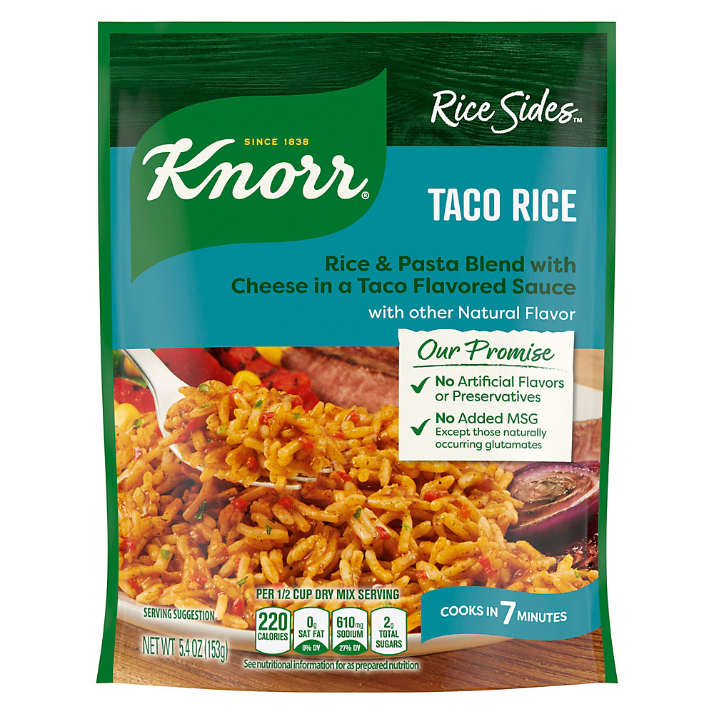 Calories in Knorr Fiesta Sides Taco Rice, 5.4 oz