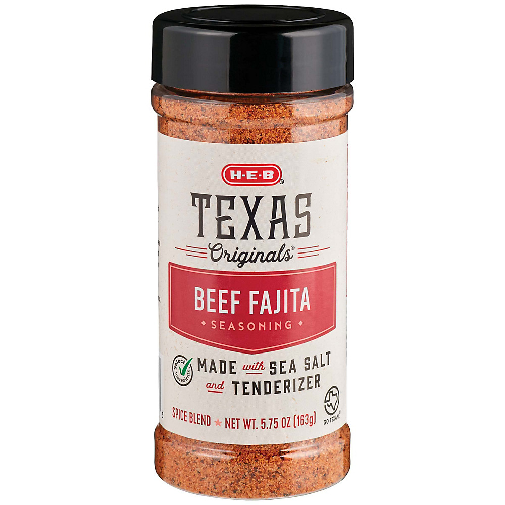 Calories in H-E-B Select Ingredients Texas Originals Beef Fajita Spice Blend, 5.75 oz