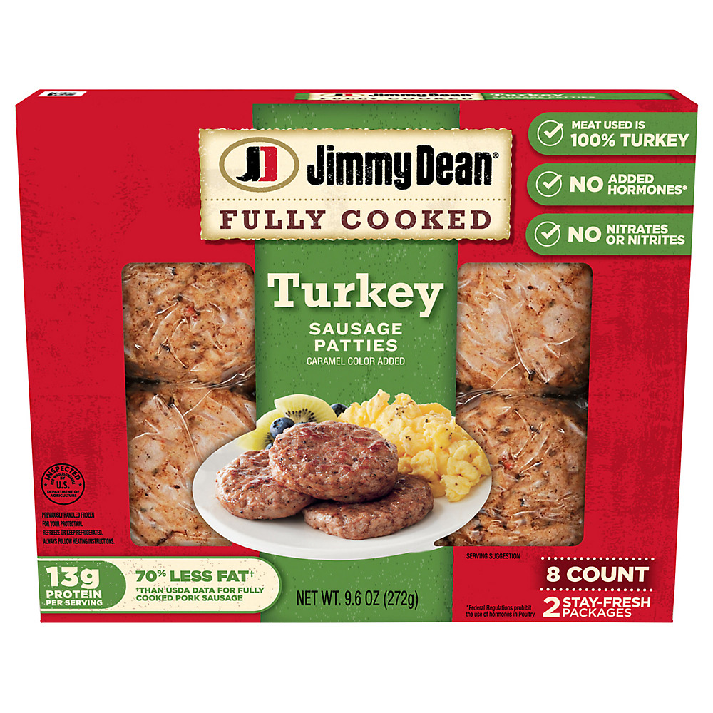 Calories in Jimmy Dean Fully Cooked Turkey Sausage Patties, 8 ct