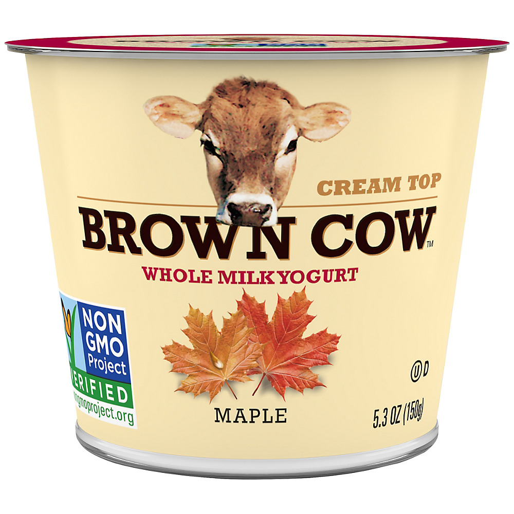 Calories in Brown Cow Cream Top Maple Whole Milk Yogurt, 5.3 oz