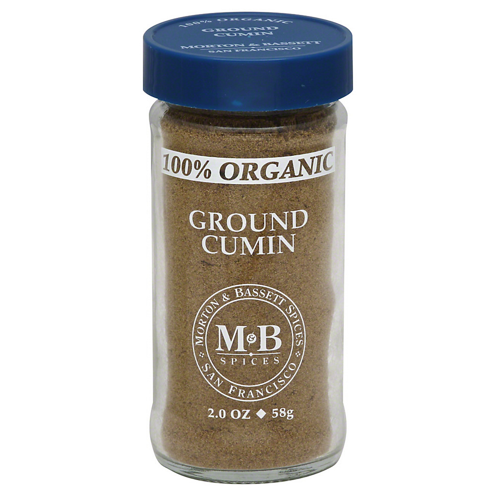 Calories in Morton & Bassett 100% Organic Ground Cumin, 2 oz